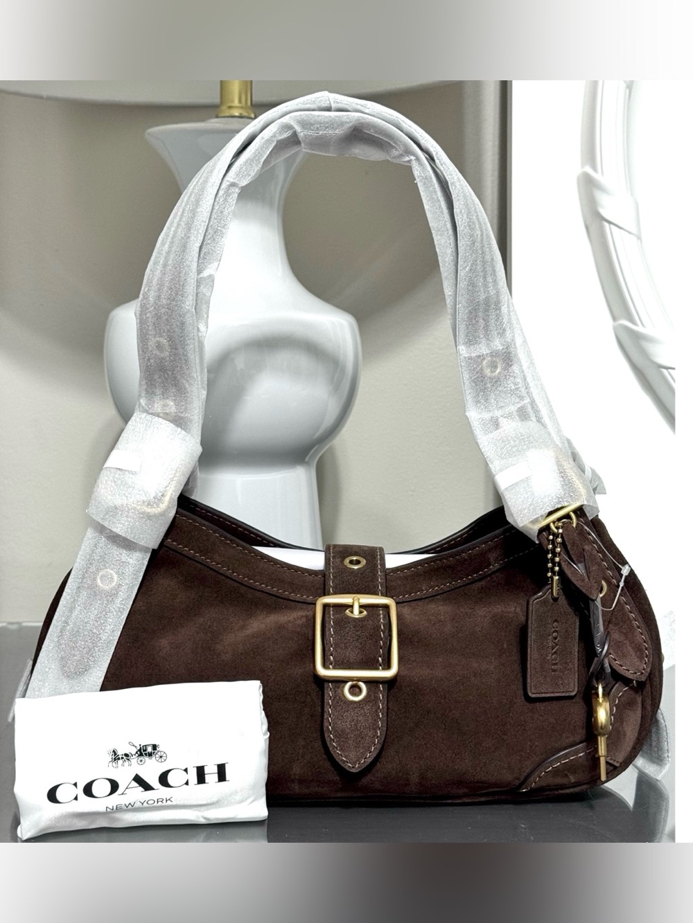 COACH Drifter Shoulder Bag 31, DARK CHOCOLATE - Picture 2 of 10